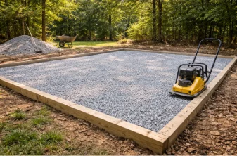 Stone pad installation services
